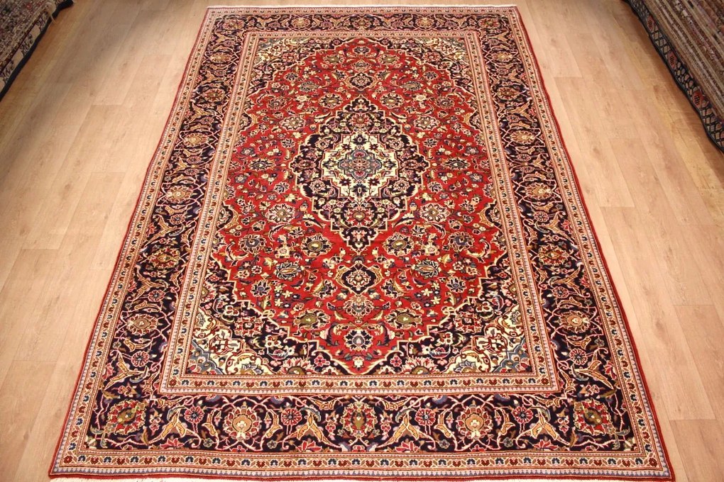 Kashan Tappeto 240 x 350 (Iran) Annodato A Mano