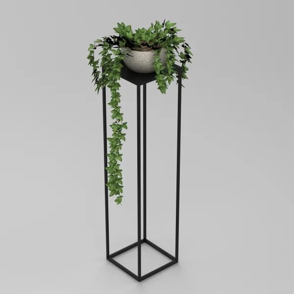 Portafiori 100x24 cm nero