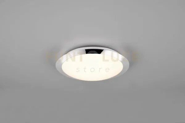 Plafoniera umberto led  ip44 d.29cm bordo cromo 680310106