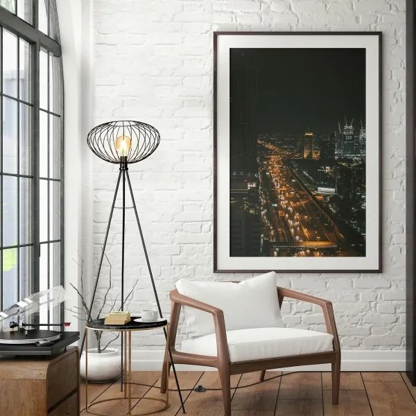 BK Licht 1470 - Lampada da terra RETRO 1xE27/40W/230V