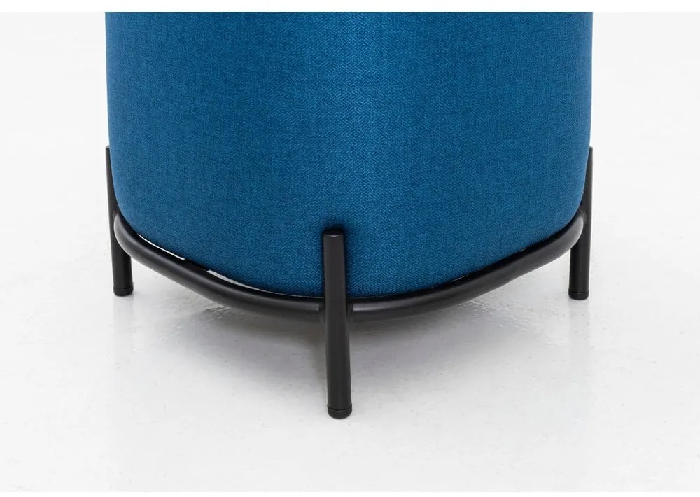 Pouf blu scuro, ø 42 cm Harry - Tenzo