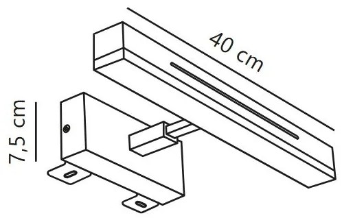 Nordlux - Illuminazione specchio bagno dimmerabile OTIS LED/14W/230V IP44