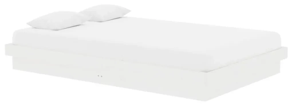 Giroletto bianco in legno massello 120x190 cm 4ft small double