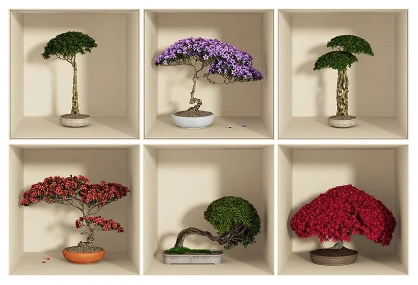 Set di 6 adesivi con effetto 3D Home - Ambiance