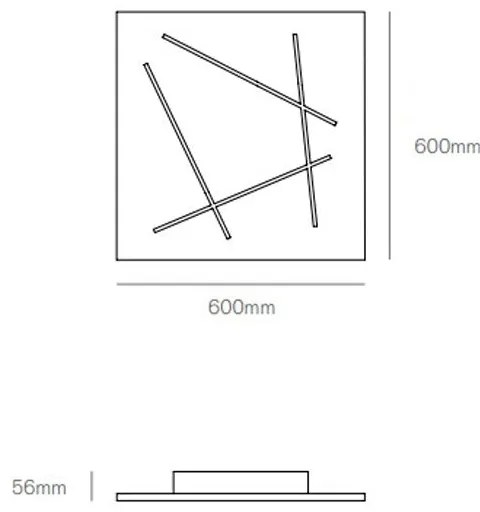 Flat plafoniera 51w 2500lm 3000k white
