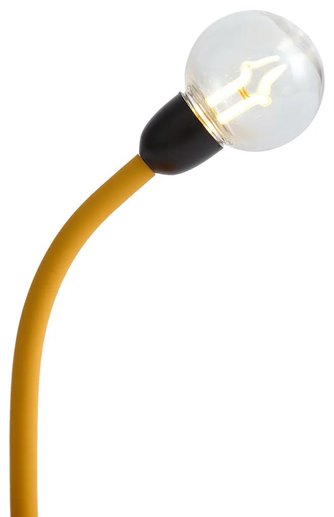 Lampada da tavolo moderna gialla con LED ricaricabile - Bulby