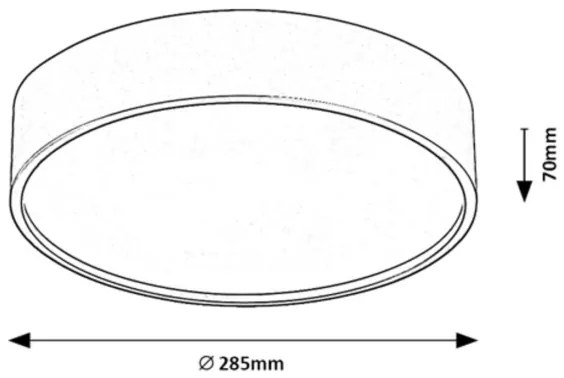 Rabalux 75011 - Plafoniera LED con un sensore LARCIA LED/19W/230V IP44 nero