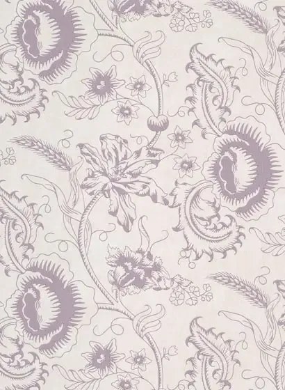 Little Greene Carta da parati Woodblock Mono - Plum