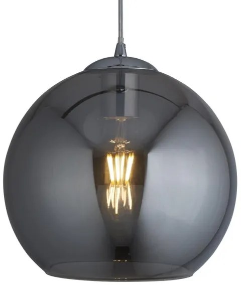 Searchlight 1621SM - Lampadario a sospensione con filo BALL 1xE27/60W/230V nero