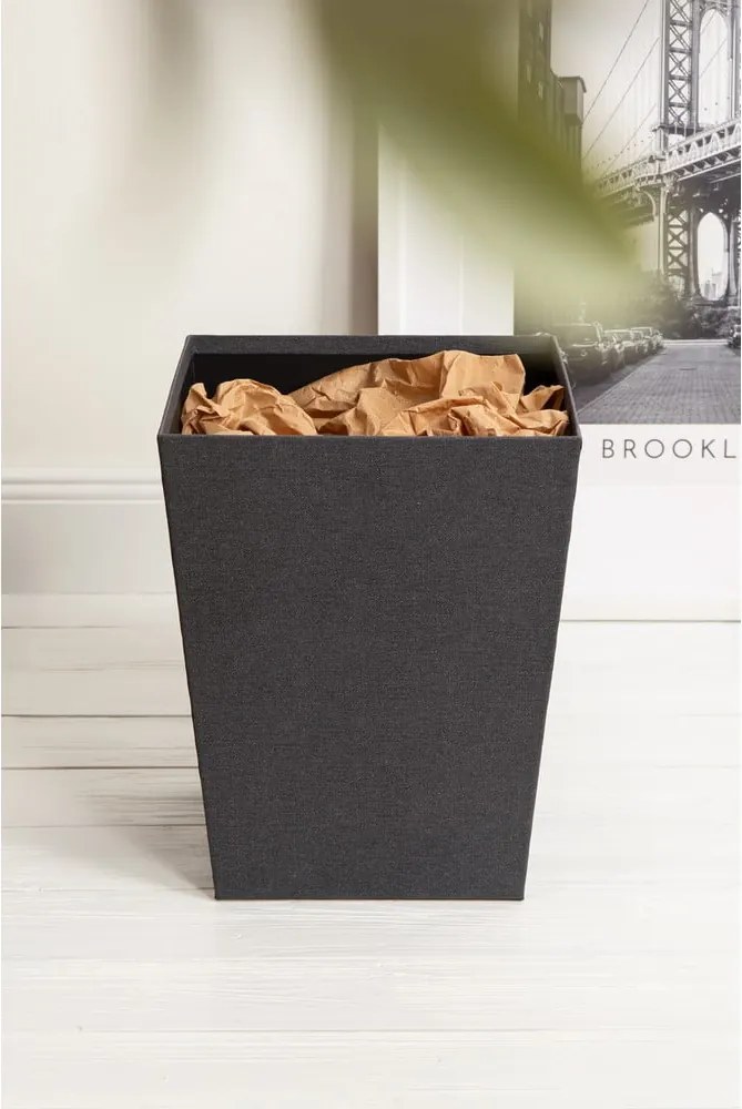 Cestino per la spazzatura nero Sofia Canvas Paper Laminate – Bigso