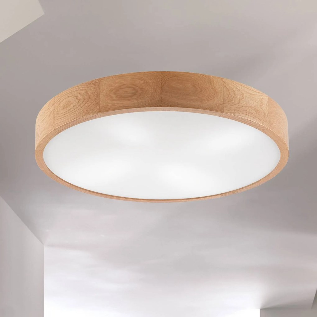 Envostar Kerio plafoniera, Ø 57,5 cm, rovere