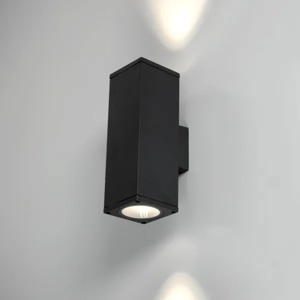 Applique da esterno 2xGU10/35W/230V IP54 quadrato nero