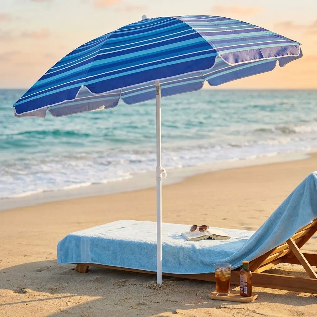 ombrellone da spiaggia tnt tondo 1,80 m / palo da 32 mm