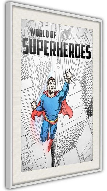 Poster  Superhero  Cornice Quadri Cornice nera con pass-partout, Larghezza x Altezza Home decor 20x30