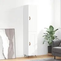 Credenza 34,5x34x180 cm in Legno Multistrato Bianco Lucidocod mxl 78153