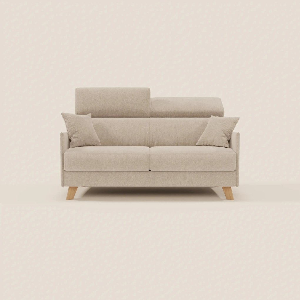 Sole divano letto matrimoniale design compatto - poggiatesta reclinabili e 100% sfoderabile in tessuto smacchiabile T23