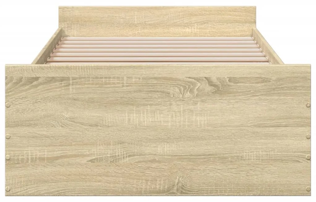 Giroletto cassetti rovere sonoma 90x190 cm legno multistrato