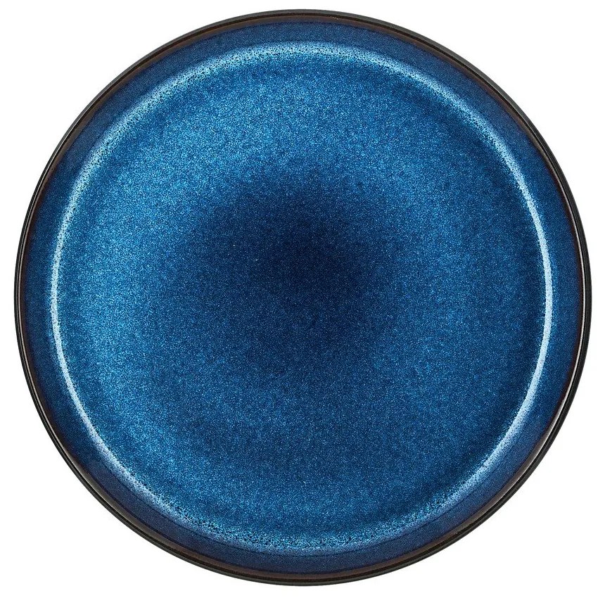 Piatto da dolce nero/blu in gres ø 21 cm Gastro Dark Blue/Black – Bitz