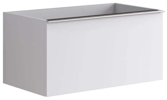 Mobile da bagno sospeso sotto lavabo L 80 x H 40 x P 45.5 cm bianco laccato opaco, 1 cassetto Pixel plain