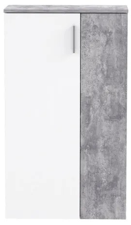 Scarpiera ETON bianco/grigio effetto cemento