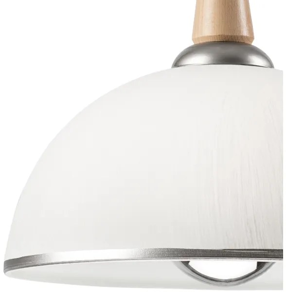 Lampadario a scomparsa CHIARA 1xE27/60W/230V argento/rovere