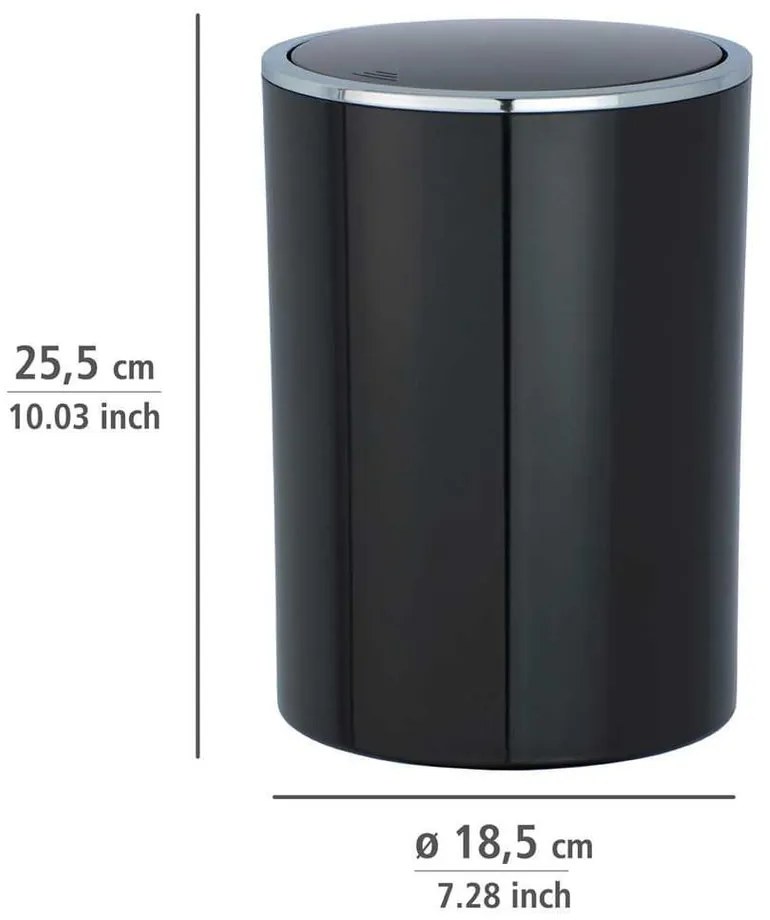 Cestino nero per bagno Inca - Wenko