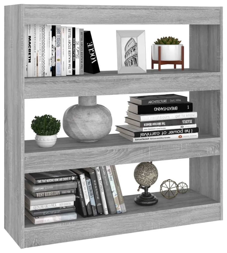 Libreria/Divisorio Grigio Sonoma 100x30x103 cm