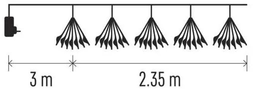 Catena di Natale LED 150xLED/5,35m bianco caldo