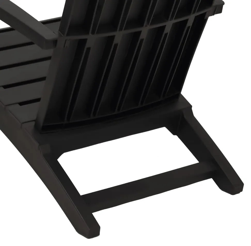 Sedia Adirondack da Giardino in Polipropilene Nero