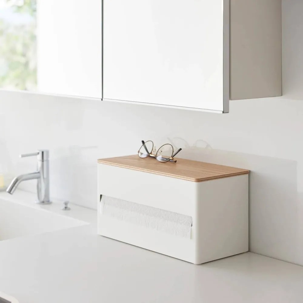 Portarotolo da cucina verticale bianco in metallo Rin – YAMAZAKI