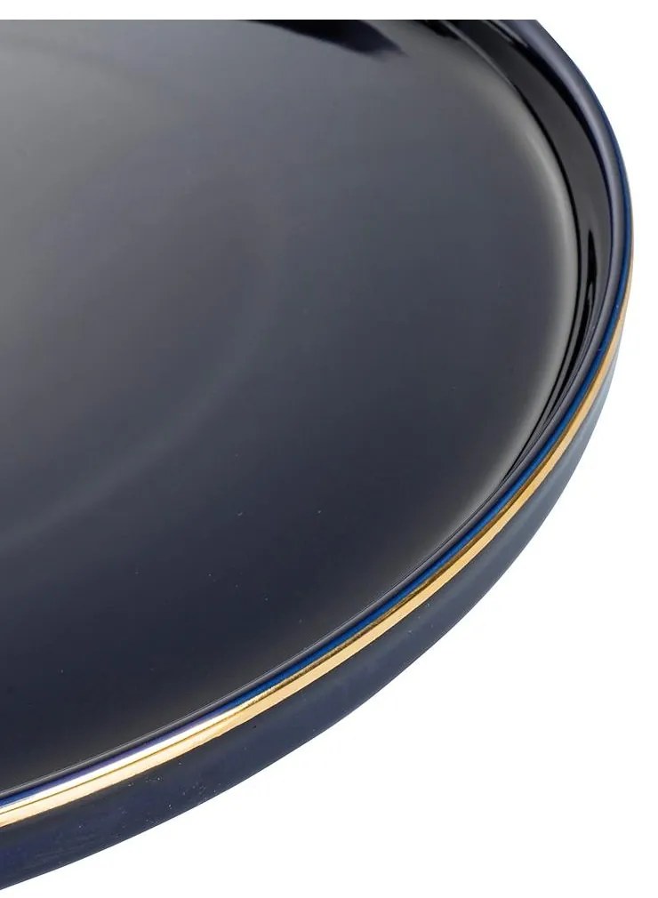 Servizio Piatti 12 pezzi - New Bone China Bordo Oro - Luxury Blue