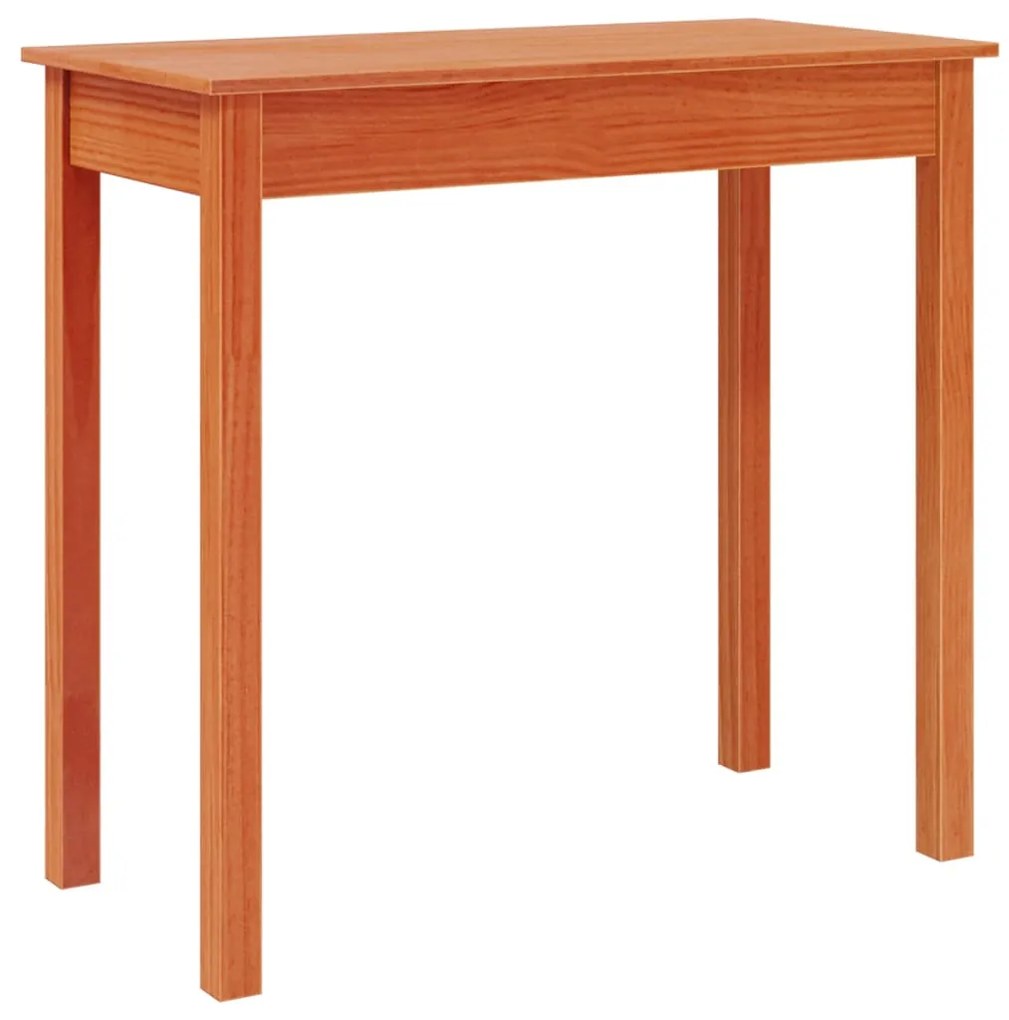 Tavolo consolle marrone cera 80x40x75cm legno massello di pino