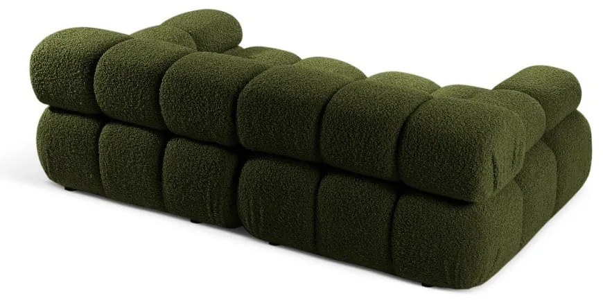 Divano componibile verde in tessuto bouclé 188 cm Bellis - Micadoni Home