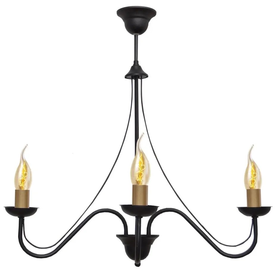 Lampadario a sospensione con supporto rigido MALBO 3xE14/60W/230V