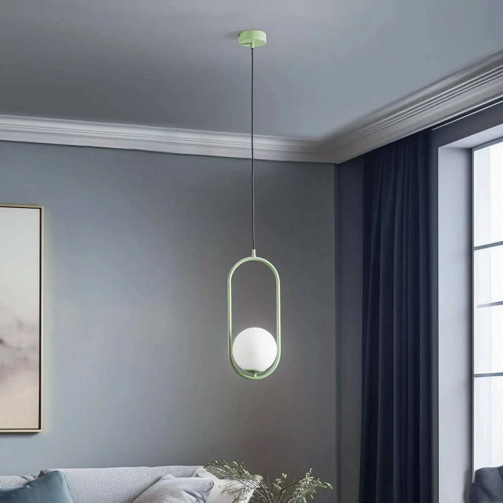 Jupiter Lampada a sospensione Samba, 1 luce, verde/bianco