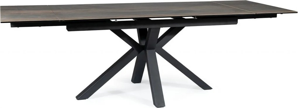 Tavolo allungabile Columbus Ceramic marrone LEGNO/nero - L160-240 cm