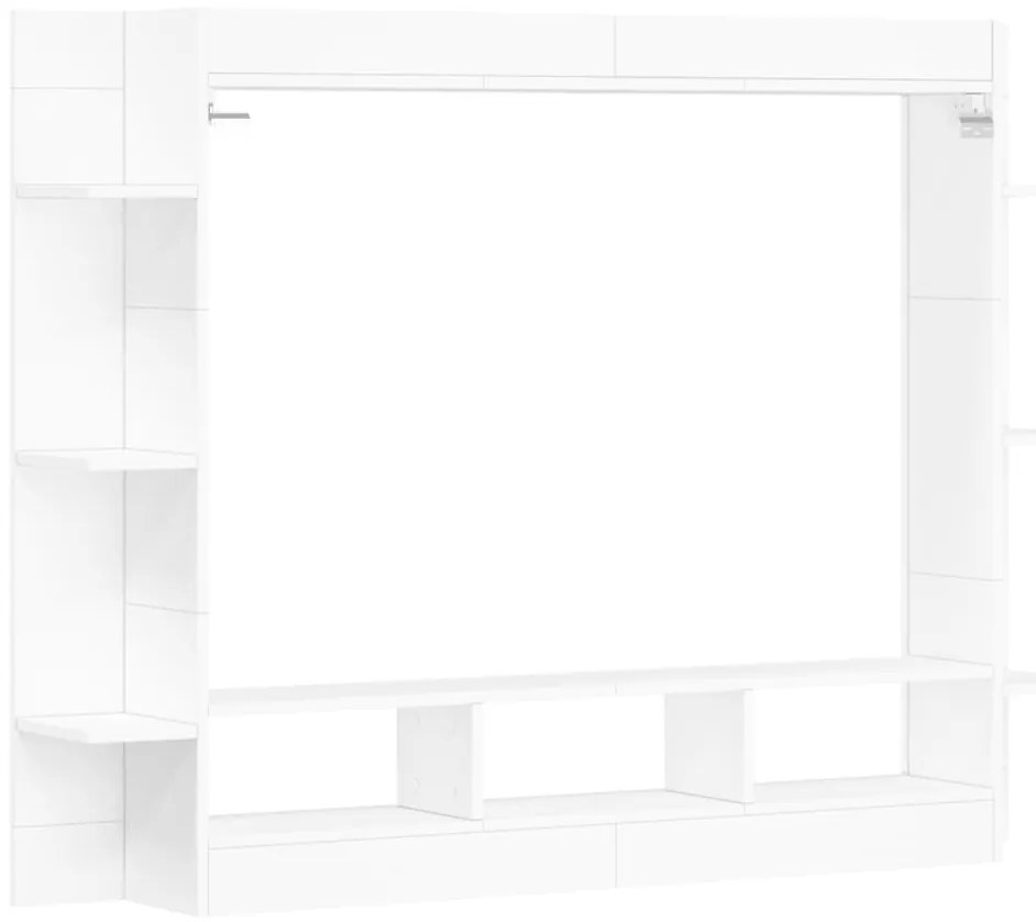 Mobile Porta TV Bianco 152x22x113 cm in Legno Multistrato