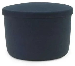 Hide Storage Pouf Small Steel Blue - Normann Copenhagen