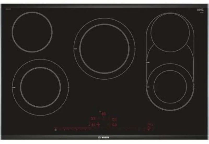 Piano ad induzione Bosch Serie 8 PKM875DP1D Built-in Ceramic Black,Stainless steel hob [PKM875DP1D]