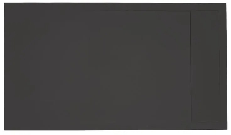 Piatto doccia SENSEA in resina Neo nero L 80 x L 140 x H 3 cm opaco effetto pietra
