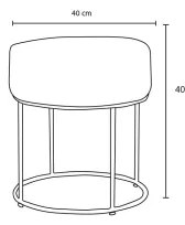 Pouf RELO Ø 40 cm crema