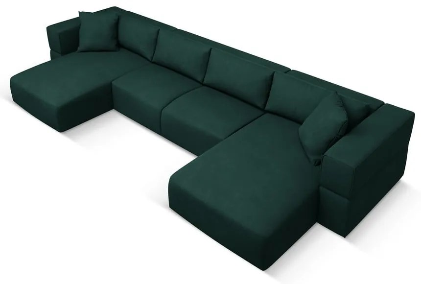Divano a U angolare verde Esther - Milo Casa