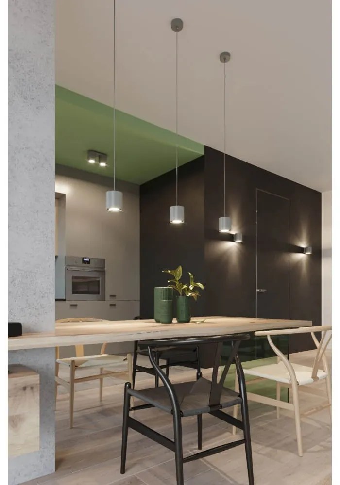 Plafoniera da Soffitto in Alluminio ORBIS 1 GU10 Grigia da interno Colore del corpo Grigio