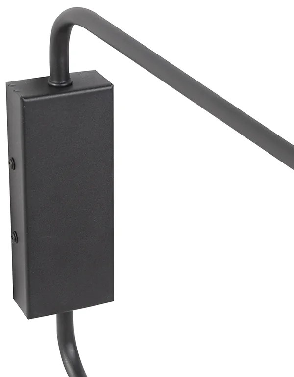 Lampada da parete moderna smart nera 2 luci regolabile con WiFi A60 - Lune