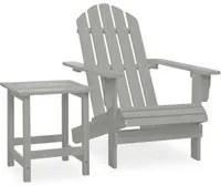 Sedia da Giardino Adirondack con Tavolino Legno Abete Grigio 315920