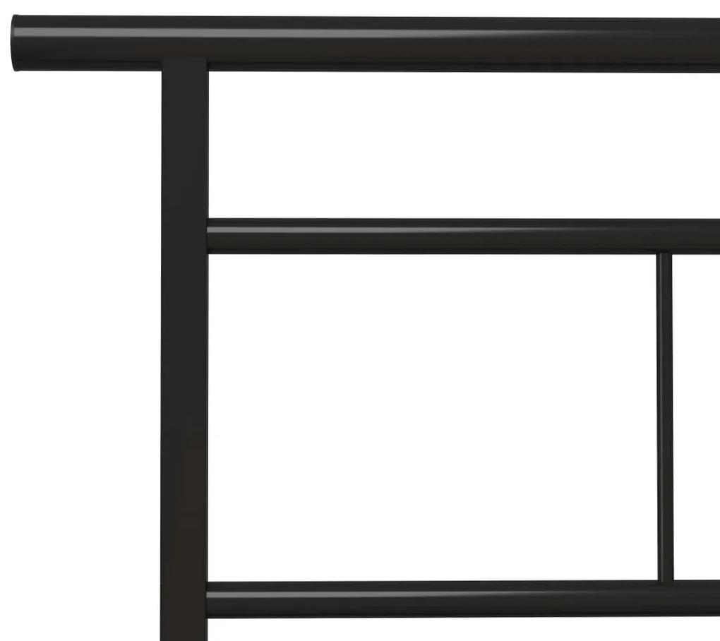 Giroletto nero in metallo 90x200 cm