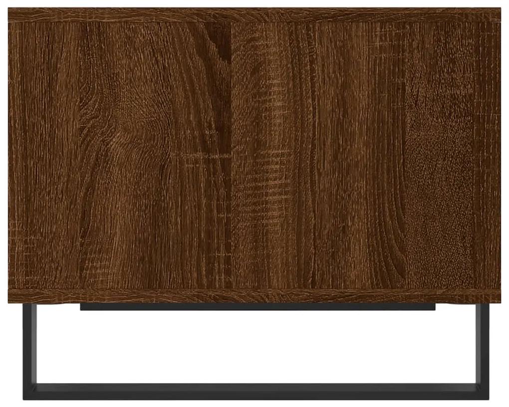 Tavolino da salotto rovere marrone 60x50x40cm legno multistrato