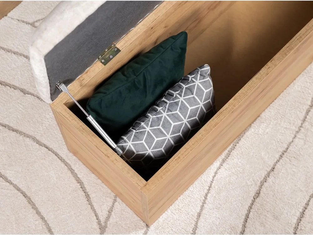 Panca in grigio chiaro e colore naturale Kumo - Bobochic Paris