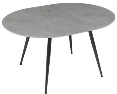 Tavolo rotondo con piano in MDF Cemento allungabile a 160 cm HABLA