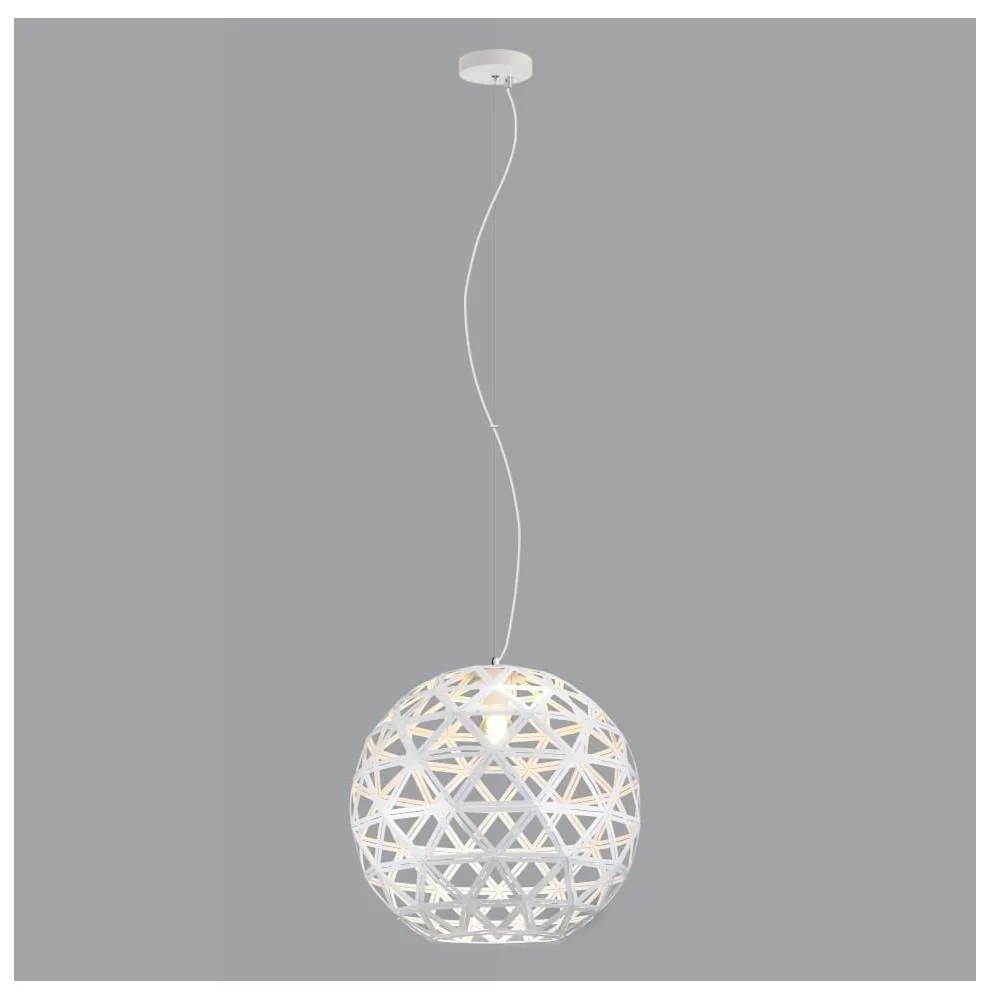 Lampadario a sospensione con filo FROZEN 1xE27/60W/230V diametro 50 cm bianco